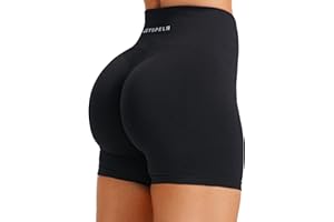 JOYSPELS Seamless Gym Shorts for Women UK - High Waist Womens Running Sports Yoga Workout Activewear Shorts Scrunch Bums Ruched Booty Shorts