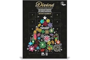 Divine - Vegan & Fairtrade - 70% Dark Chocolate Advent Calendar - 85g
