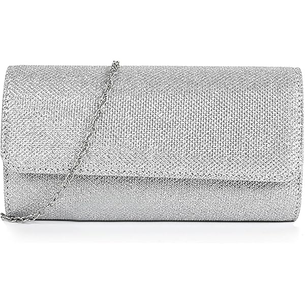 1 zilveren tas, 1 parel vervangende ketting, modetrend messenger bag