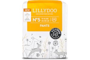 Pannolini a mutandina LILLYDOO - Taglia 5 (11-16 kg), 22 unità, nuove tasche pipì e pupù, più protezione dalle fuoriuscite, 0% profumi e lozioni, ideali per pelli sensibili, dermatologicamente testati