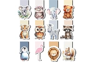 ‎HEMIKS 24 Stück Lesezeichen Magnetisch, Adventskalender Füllung Tiere Lesezeichen Kinder Lesen Geschenke für Junge Mädchen Schüler Buchliebhaber Mitgebsel Geburtstagsgeschenk Weihnachtsgeschenk
