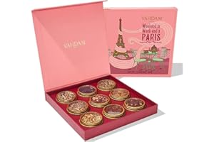 VAHDAM, Weekend in Paris Tea Gift Set - 9 Assorted Teas | Travel Edition Gift Box | Natural Ingredients Luxury Tea Set | Gluten Free, Non-GMO