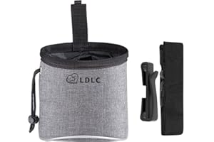 GOTRUST Leckerlibeutel für Hunde, Wasserdicht Futterbeutel Hundetraining Klein, Hundetraining Futterbeutel, Multifunktionale Futtertasche Hundesnackbeutel mit Kotbeutelspender Verstellbarer Gürtel