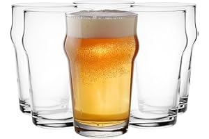 Glasmark KROSNO 1992 Vaso de Cerveza Set de Vasos de Cerveza de 0,3 Litros Jarra de Cerveza Artesanal Copas Cristal Vaso de Cerveza Pinta 6x300 ml