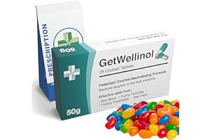 JOYFUL CLAN Funny Get Well Soon Gift – Joke Prank Pill Box Filled with Sweets + Prescription Bag – Letterbox Gifts for Women and Men – Novelty Hug Gifts for Friends