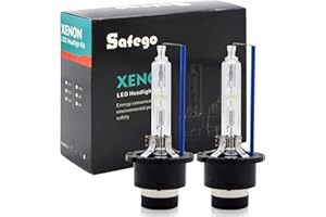 Safego 2X D2S Lámpara de Xenón de Faros Bombilla Hid Xenon Luz Luces de Coche para Coches Blanco Frio Ac 12V 35W 8000K