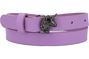 EANAGO Ceinture enfant 'Licorne' pour fille (maternelle & primaire, tour de hanches 47-62 ou 57-62 cm), avec boucle de licorne