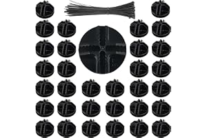 40 st plastkontakter Grid Cube Connector-organiserare, modulärt skåp kubkontakter för förvaringskuber med 80 kabelfästen - sv