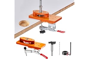 XSQD 35 mm Dima Per Cerniere, Dima Di Foratura Premere Un Pulsante, A Basso Rumore, Testa Taglierina Dei Denti Dima Per Cerniere Con Foro Da 35 Perfetto Per Cabinet Making E Riparazione Di Mobili﻿