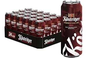 Köstritzer® Schwarzbier - Dosenbier (24x 0,5l) - Feinmalziger Geschmack - Intensive Röstung der Braugerste - Traditionelles Schwarzbier aus Thüringen