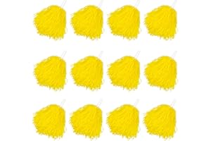 Faxco Confezione da 12 Pompon in plastica per Cheerleader, Sport, Danza, tifo per Radici, Cheering Squard, Cheering Team
