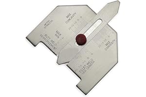 RIVERWELD Jauge Automatique Soudure Étalonnage Précis des Soudures Bout à Bout et en Angle Contrôle Renfort/Gorge/Jambe Métrique