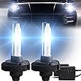 VLAND D2H HID Xenon Headlight Bulbs Conversion Kit with Ballast with decoder, Headlamp Bulbs for High/Low Beam, 12V 35W 6000K 3200Lm Diamond White, Replacement for D2S D2R D4S, 2 Pcs