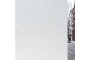 TYSIFUMU Privacy Window Film Window Anti-UV Films Frosted Window Stickers Non-Adhesive Cling Decorative Glass for Home Rental Apartment Room (90x400cm)