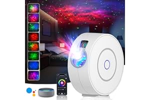 PASUN Star Projector, Galaxy Projector with APP Control, 16 Colors RGB Dimming Nebula Night Light with Timing Function/Voice Control, Light Projector for Kids Adults Bedroom/Room Decor/Home Theatre/Party