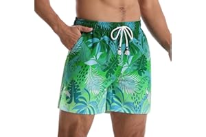 Comilaka Uomo Costumi da Bagno Asciugatura Veloce Pantaloncini Costume da Bagno Calzoncini da Beach Pantaloncini Mare con Taschino e Coulisse