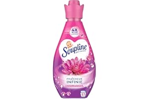 SOUPLINE - Adoucissant Fraîcheur Infinie Bonheur Floral - Parfum Longue Durée - 800ml
