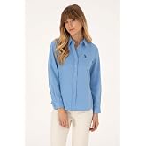 U.S. Polo Assn. Kadın A&ccedil;ık Mavi G&ouml;mlek Basic 50316711-VR003