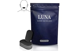 LUNAWHITE Luna Sleep Tape - Dermatologically Tested - 30 Strips with eBook - Mouth Tape for Sleeping, Women and Men - Supports Nasal Breathing and Reduces Snoring. Gentle But Strong Adhesion