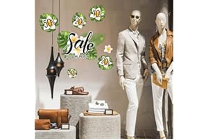 kina - UVSD0022 Vetrofania Trasparente Removibile Riposizionabile per Vetri Finestre Vetrine Negozi - Adesivi Saldi Estivi Sconti Occasioni - 1 Foglio 100x30cm