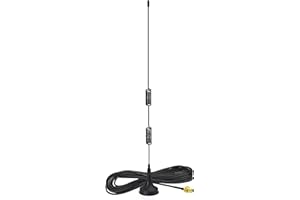 Bingfu Antenna Magnetica SMA Femmina Dual Band VHF UHF 136-174MHz 400-460MHz per Radio Ham Compatibile con BaoFeng BF-F8HP UV-5R UV-82 BF-888S Walkie Talkie
