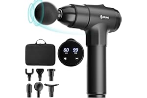 AERLANG Massage Gun, Massage Gun Deep Tissue, Percussion Handheld Muscle Massager for Muscle Pain Relief Fitness Recovery Body Shaping with 20 Speed Levels 6 Massage Heads, Gifts for Men