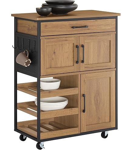 COVAODQ Carrello frutta da Cucina,Mensola per Verdure da Cucina