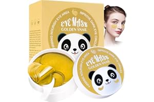 Nalikosty Patch Occhi, Maschera Contorno Occhi Antirughe e Occhiaie, Eye Patch Anti Rughe, Rimuovi Borse e Puffiness, Effetto ldratante e Antieta, 60 Pezzi Patch Occhi Donna Uomo (oro)