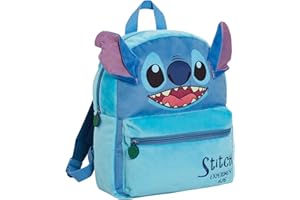 Disney Lilo and Stitch - Zaino in peluche per bambini, zaino per la scuola, 3D, borsa per il pranzo, idea regalo