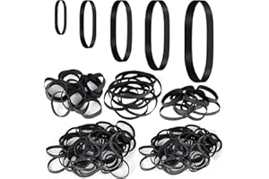 PIWOSGOL 100 Pieces Gros Élastique Caoutchouc Noir, Bandes Elastiques Naturelles Solides pour École Bureau Cuisine Bricolage Couturiere Créatif Fourniture (5/6/10/13CM)