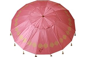 Atosa Strandschirm, Ø 220 cm, neigbar, aus Aluminium, Modell mit Tragetasche und Sonnenschutz UPF 50+, Rosa, 220 cm