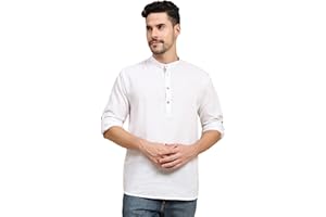 SKAVIJ Herren Kurz Kurta Langen Ärmeln indische Kleidung