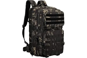 HUNTVP 45L Zaino Militare 1000D Nylon Tattico Molle Zaino Uomo Grande per Sport Viaggio Trekking Campeggio Escursione