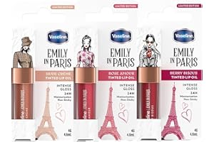 ‎VASELINE Vaseline x Emily in Paris Lip Oil Mix Pack, getönter Lipgloss für vollere Lippen, (Multicolor - Mix Pack)