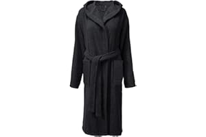 CelinaTex S-XXL Bademantel Kapuze Uni lang aufgesetzte Taschen Damen Herren Unisex warm Frottee Baumwolle Morgenmantel, Sauna, Spa, Pool, Bad, flauschig und komfortabel OEKO-TEX Arizona