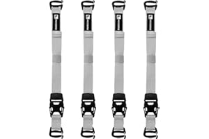 HIKEMAN Système tactique Rush Tier – Sangles de sac à dos Molle réglables, sangles de fixation avec clips à boucle, sangles de compression extérieures, sangle de bagage accessoire d'extension, argenté