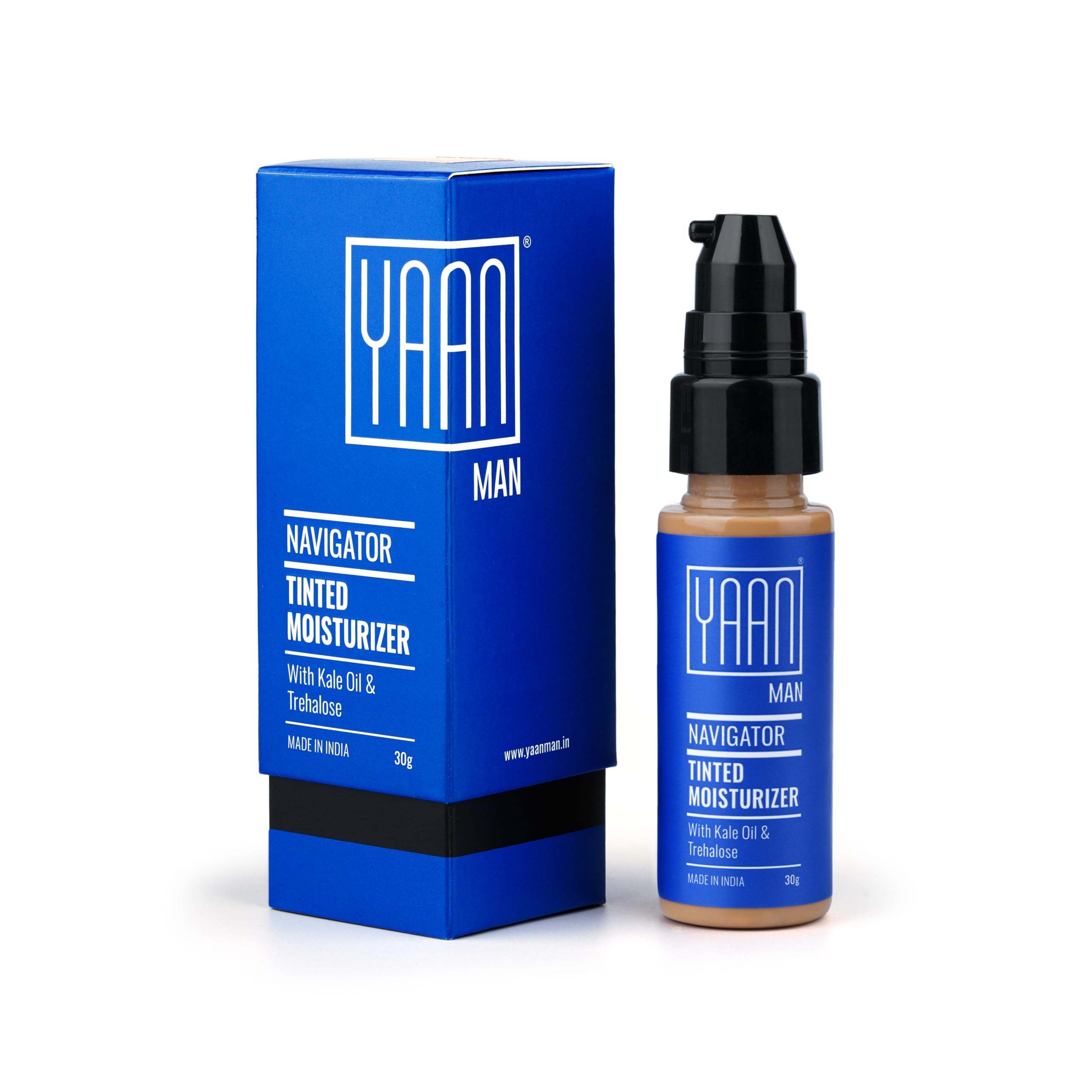 Yaan Man Tinted Moisturizer for Men, 30gm (Light) | BB Cream | Improves Uneven Skin Tone| Hydrating and Light Weight, Non Sti