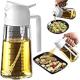 TrendPlain 16oz/470ml Pişirme i&ccedil;in Cam Zeytinyağı P&uuml;sk&uuml;rt&uuml;c&uuml; - Mutfak Aletleri, Hava Frit&ouml;z&uuml;, Salata ve Barbek&uuml; i&ccedil;in 2'si 1 A