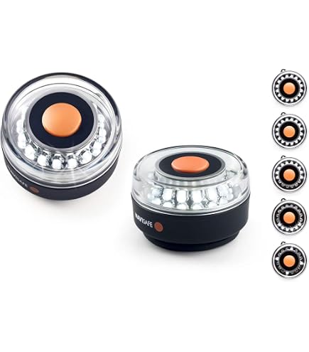 Ensemble Lampes De Navigation Blanches Navisafe - Solution Complète Pour Kayaks Et Petits Bateaux