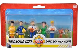 Simba 109252538 - Set di 6 personaggi Sam pompiere assortiti, disponibile solo una versione da 5 a 7 cm, a partire dai 3 anni in su