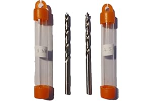 jjw-germany 2 St. HSS-G Präzisions Holzbohrer Spiralbohrer (D= 4,5 mm) mit Zentrierspitze