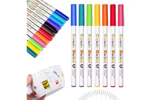 cozczyeqco Rotuladores de porcelana, lápices de cerámica, resistentes al agua, aptos para lavavajillas, 12 colores, cristal y porcelana a base de agua, para pintura, cerámica, vidrio, madera, metal,