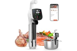 Brolteja WLAN Olla Al Vacío,Termoinmersión Al Vacío,Cocción De Baja Temperatura,Control Preciso De Temperatura,Aplicación De Reserva De Hornear