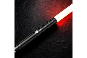 LumenVela Laserschwert Kinder, 2 in 1 Lichtschwert Kinder, USB Lade RGB 16 Farben Lichtschwert Simulierter Filmkampf-Soundfonts für Geschenk Jungen, Halloween Party, Cosplay