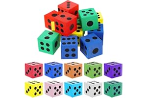 HAMKU 30 Stück Flüsterwürfel, Schaumstoff Würfel 2 X 2 X 2 Cm, Kindergarten, Vorschule, Schule, Schaumstoffwürfel Für Muttertag, Geburtstagen Und Anderen Feiertagen(10Farbe)