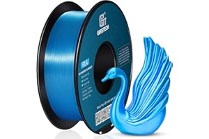 GEEETECH PLA Silk filament 1,75 mm, filament do drukarki 3D, PLA, 1 kg Spool (Sky Blue)…