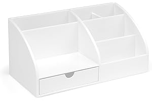 Osco Hi-Gloss AD01-OW Organizer na Biurko, Biały, 13 x 25 x 12 cm