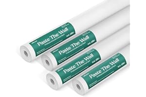 WINSOME Paste The Wall Lining Paper 10M x 53cm - Heavy Duty PVC Free, Breathable, Paintable Plain White Backing Thick Long Wall Lining Paper (Pack of 4)