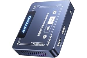 Scheda di acquisizione, Anyoyo 4K60 Video Grabber, HDR e VR Capture e Passshrough vicino a zero latenza HDMI per streaming e giochi, compatibile per NS, PS5/4, Xbox, Camera, Windows/Mac