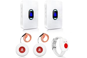 Daytech Notrufknopf für Senioren/Hausnotruf mit Notrufarmband für die häusliche Pflege Notfall Armband senioren für Pflegebed